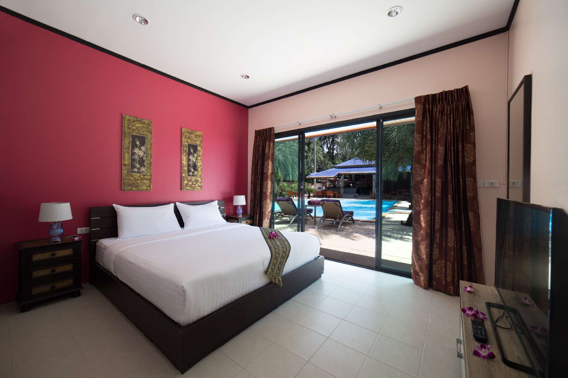Bedroom with Pool View - Ma Maison Phuket in Bang Tao Beach 001